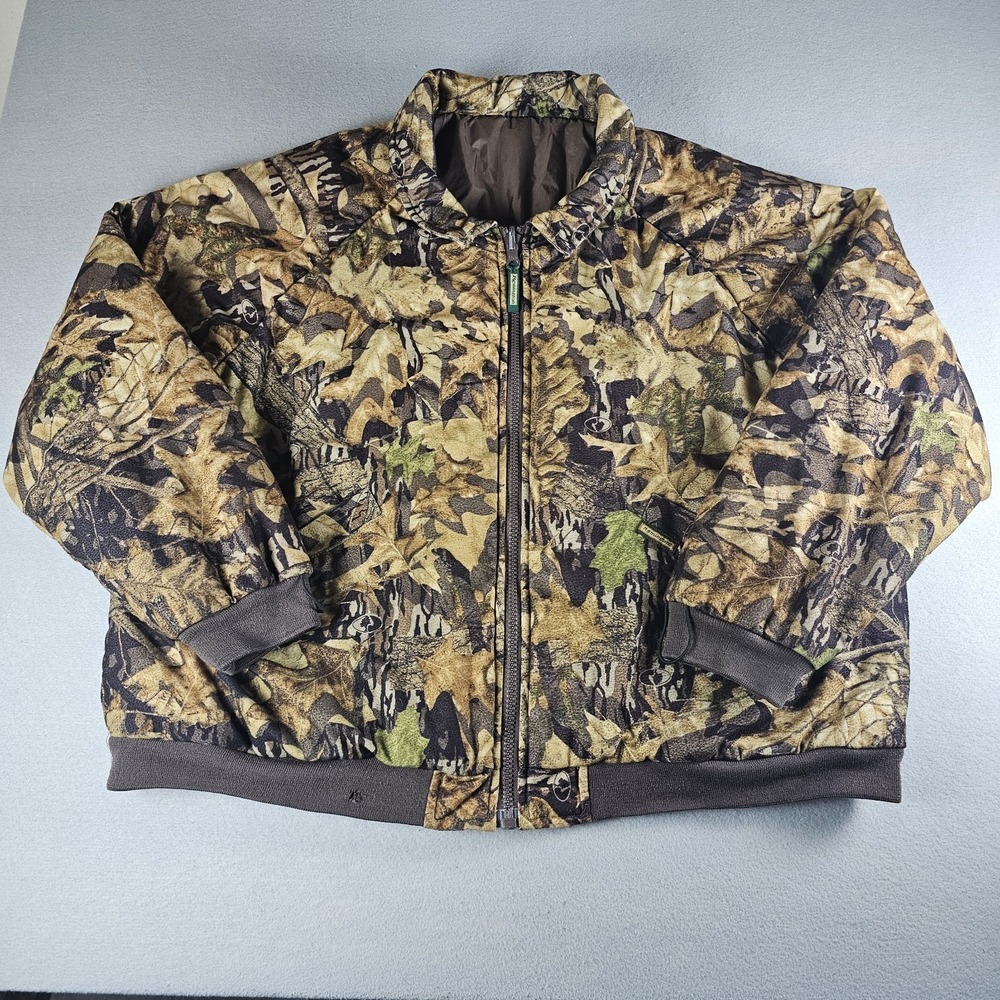 VTG Remington Hunting Jacket Mens Extra Large Mossy Oak Forest Camo Reversible
